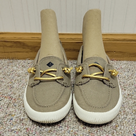 Sperry Shoes - Sperry Cruise 2 Gold Glitter Boat Shoes women's 6.5 Fabric
